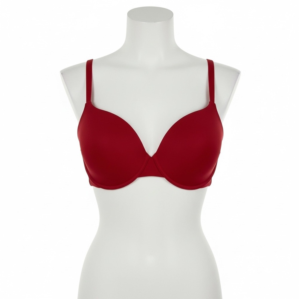 Nautica Red T-Shirt Bra Underwire Padded Smooth Straps‎ Women 40DD